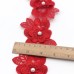 olhuvs Red Flower Trimming for Clothing – Elegant Embellishments for DIY Crafts, Dresses, and Accessories